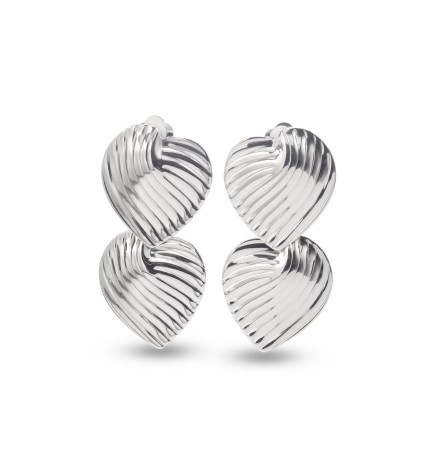 Orecchini Cuore Striato