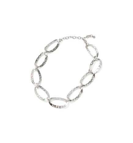 Collana A Catena Ovali Martellata
