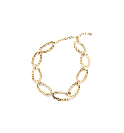 Collana A Catena Ovali Martellata