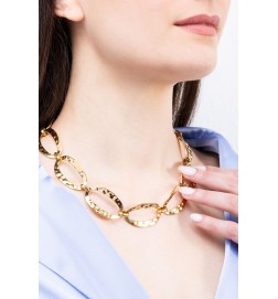 Collana A Catena Ovali Martellata